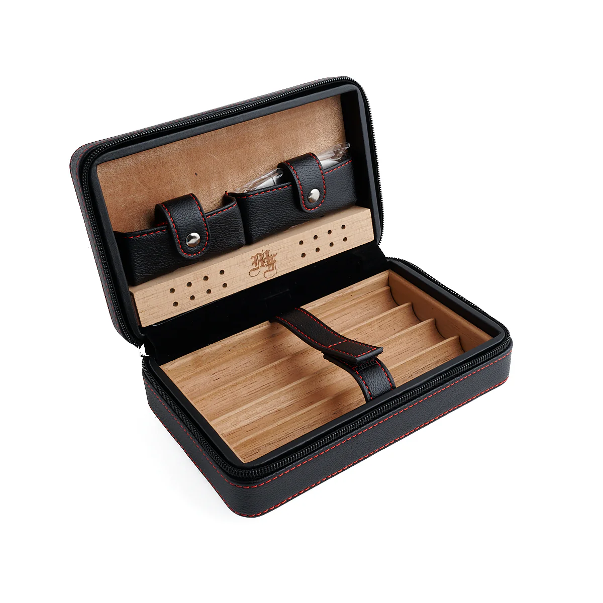 My Father Travel Humidor Black Leather - Image 3