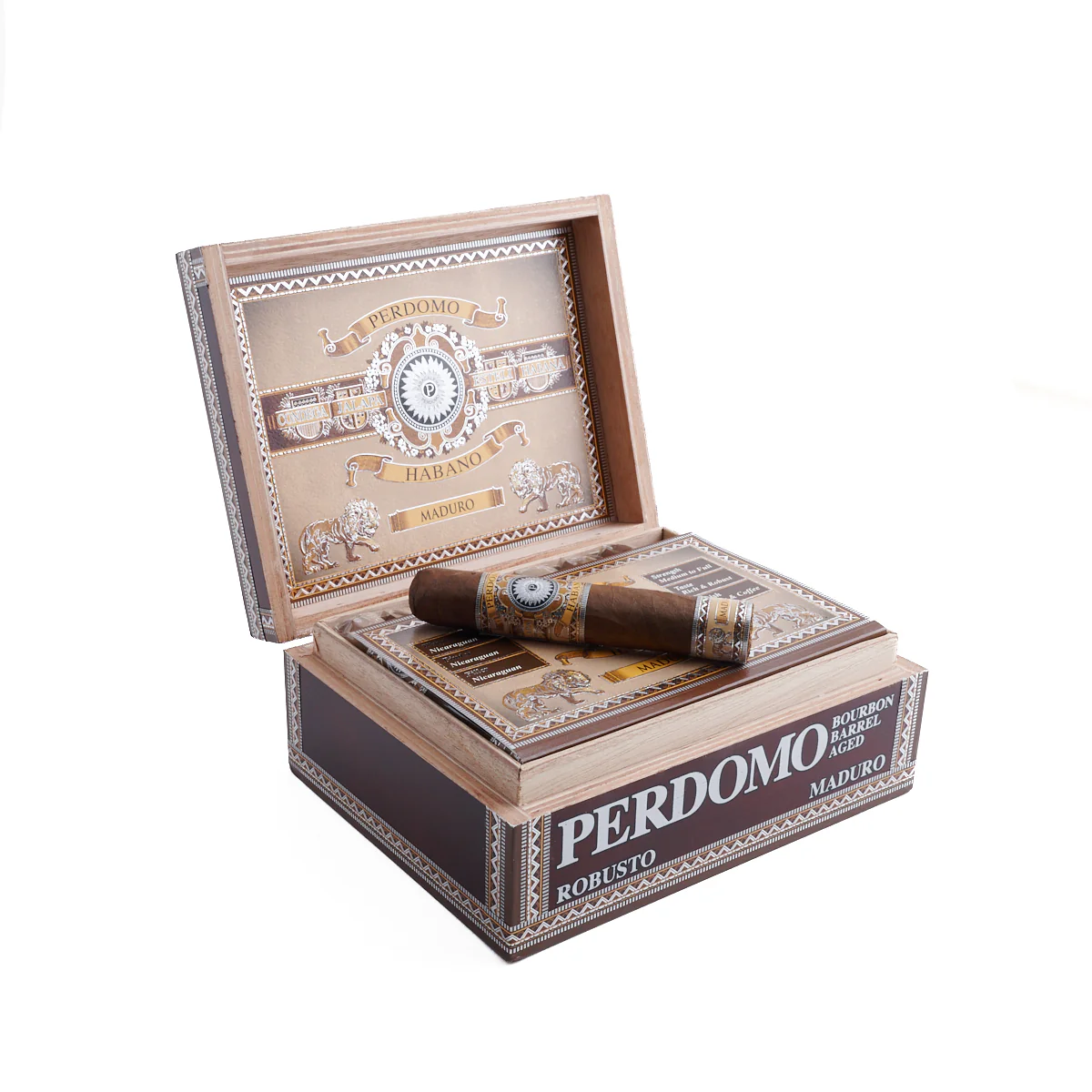 Perdomo Habano Bourbon Barrel Aged Maduro Robusto - Image 2